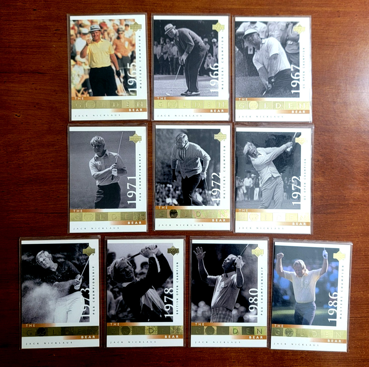 10 CARD LOT JACK NICKLAUS Golf 2001 Upper Deck Golden Bear SubSet #109-123