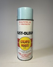 Vintage 80s Rustoleum Stops Rust! Spray Paint, harbor blue. FULL.