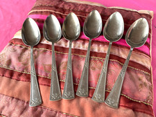 Excellent !6 Löffel Erbe Ideal  20-er versilbert --Jugendstil - Art Noueau