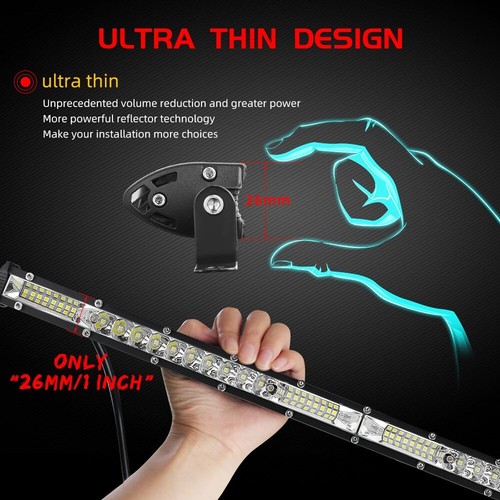 Barra de luz LED delgada de una fila de 10-50 pulgadas luz de trabajo LED para SUV 4X4 todoterreno ATV - Imagen 6 de 15