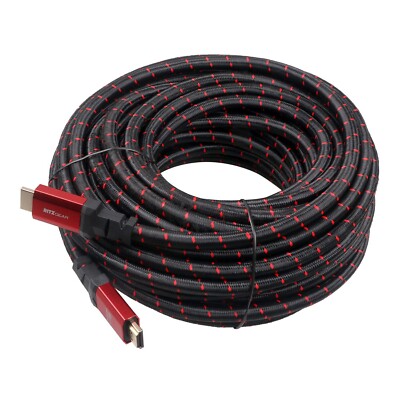 4K HDMI 30 FT Premium Braided Cable 18 Gbps Ultra High Speed 4K@60Hz/UHD