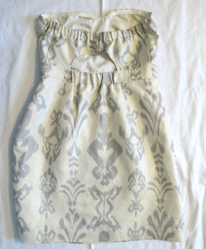 American Eagle Outfitters fitted Antique White Silver Gold Dress Sz 4 EXC - Picture 4 of 8