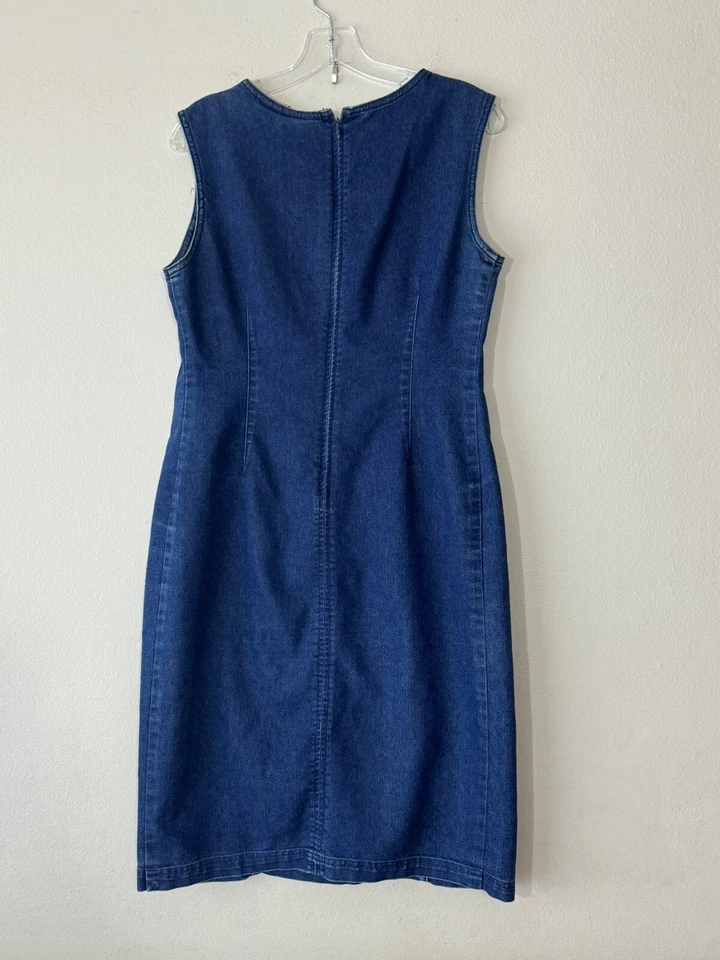 Vestido vaquero vintage Expressions Western Country Cottagecore modesto talla 10 Foto 2 de 4