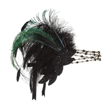 1920s Headpiece Feather Flapper Headband Gatsby Headdress feather+elastic band 