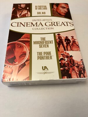 Cinema Greats 4 Movie Collection DVD Set Dr. NO, A Fistful Of Dollars, The Mag 7
