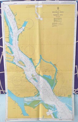 Admiralty 344 China-Zhu Jiang Shanban Zhou To Nizhou Tou Vintage Map Ship Charts