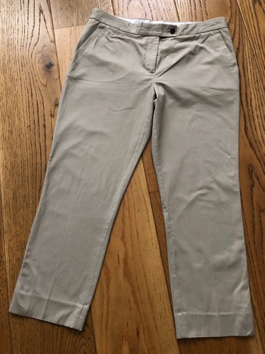 JOSEPH WOMEN'S QUENTIN BEIGE SAND CHINO REGULAR STRAIGHT TROUSERS EU 40, UK 12 - Picture 3 of 17