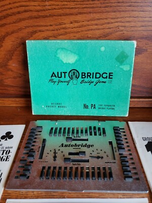 Auto Bridge Deluxe Pocket Model Game Vintage 1957 COMPLETE 