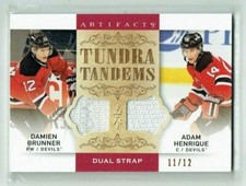14-15 UD Artifacts Tundra Tandems  D Brunner--Adam Henrique /12  Fight Straps