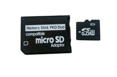 SD to PRO DUO PSP Adapter Micro Memory Card | Black