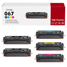 5 Pack Toner for Canon Cartridge 067 imageClass LBP633Cdw MF656Cdw MF653Cdw