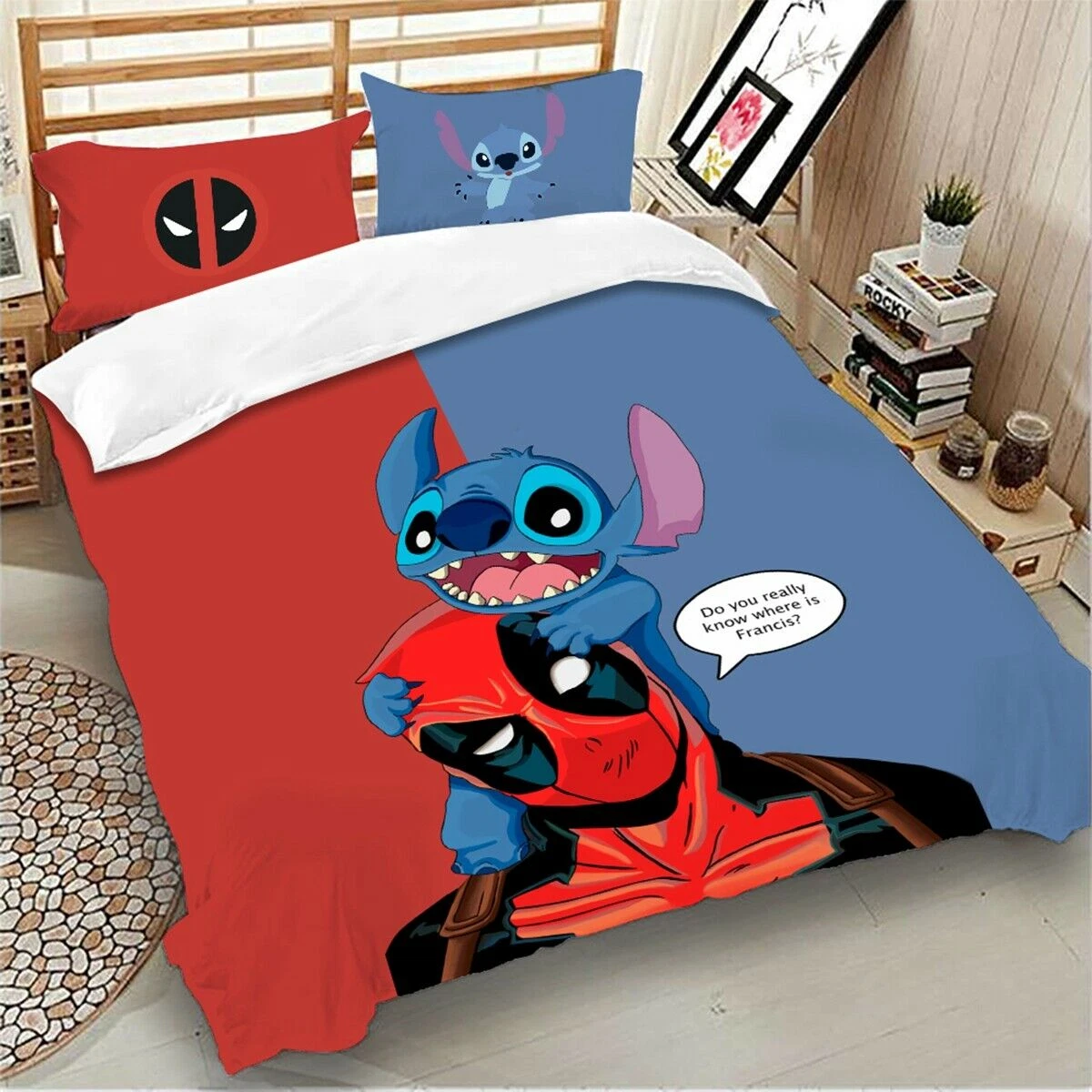 Deadpool Stitch Design Duvet Cover Bedding Set Pillow Cases Single Double King 1
