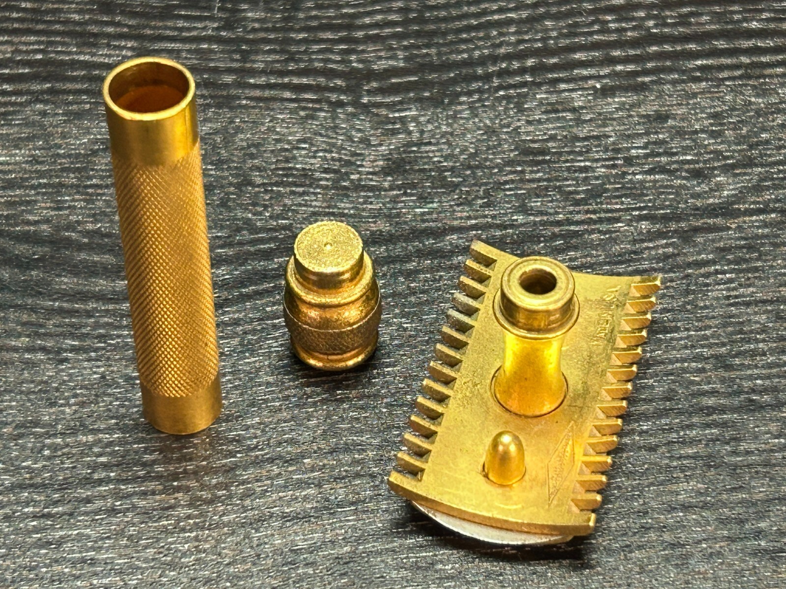 Vintage GILLETTE GOLD PLATED SAFETY RAZOR Made in USA