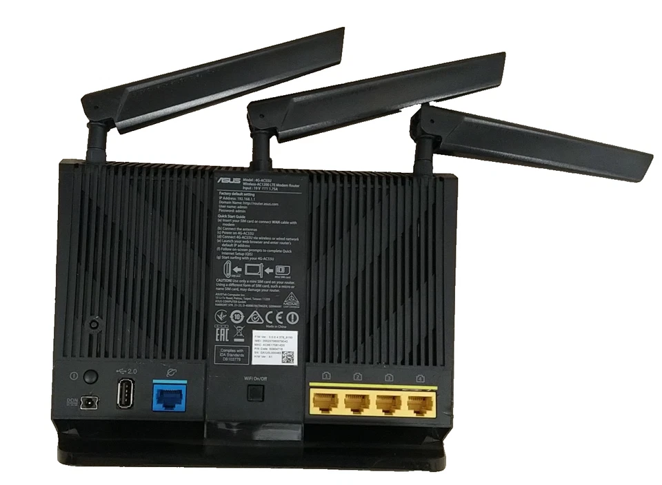 ASUS 4G-AC55U LTE Modem 802.11ac Gigabit Router - Bild 2 von 4