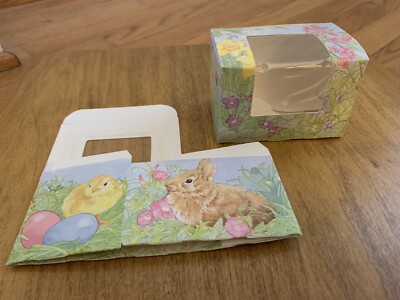 Lot/10 Vintage Easter Garden Candy Chocolate Window Boxes NOS