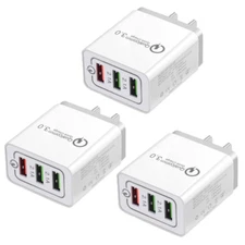 For iPhone 13 X Samsung Android QC 3.0 USB Wall Fast Charger Power Adapter Block