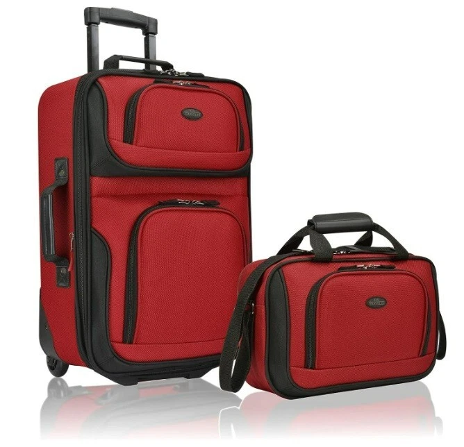 U.S. Traveler Rio Rugged Fabric Expandable Carry on Luggage Set