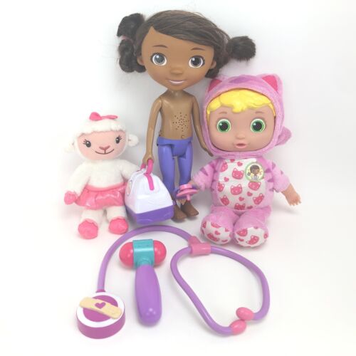Just Play 11" Doc McStuffins Lambie Lamb, & Nursery Pal Baby Figures Accs. READ - Picture 1 of 12