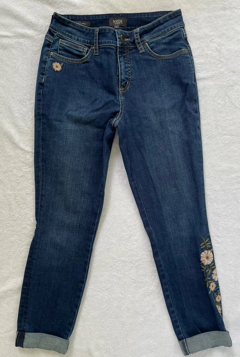 Nydj embroidered cheap jeans