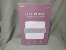 White K Fashion Bed Group Sleep Plush +Sleep Sense Box Spring Cover - New In Box