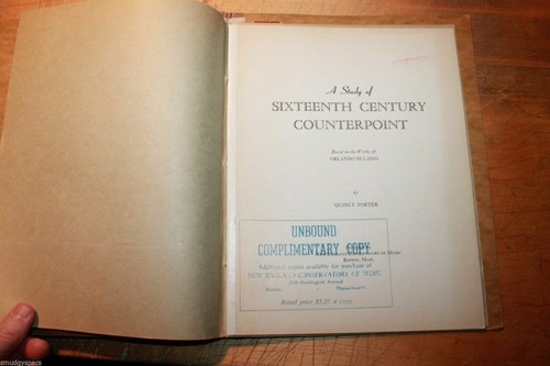 TONALITY & ATONALITY IN SIXTEENTH CENTURY MUSIC LOWINSKY PORTER COUNTERPOINT 1ST - Foto 2 di 6