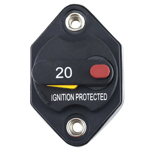 Circuit Breaker Fuse Inverter Manual Reset Button Auto 12V-32V DC 20 Amps Circuit Breaker Fuse Inverter Manual Reset Button Auto 12V-32V DC 20 Amps