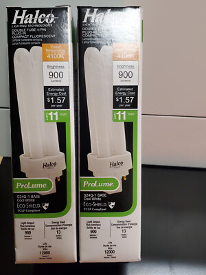 HALCO-PL13D-E-41-ECO - CFL Plug-In T4 - G24Q-1 - 13 Watt - 4100k - 900, lot of 7