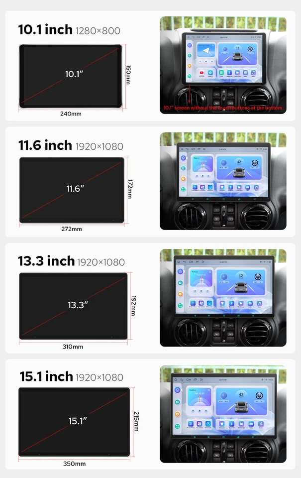 JOYING Double Din Rotating Screen Car Stereo with Android 13.0 Bluetooth 8+128GB - Image 3 of 4