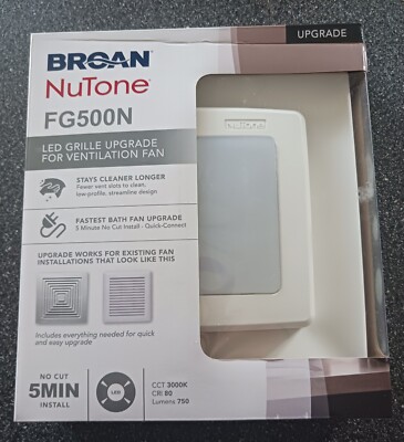 LED Grille Upgrade for Broan-NuTone ventilation fans FG500N. New. Free Shipping