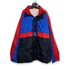 Anorak Vintage Colorblock Noir Bleu Et Rouge Âge 80 90 - Taille XL Homme