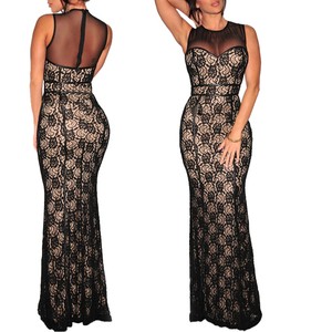 abito in pizzo lungo