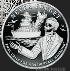 1 oz silver Proof PNAC V2 Never Forget 2021 .999 Pure COA BOX Pearl Harbor Navy