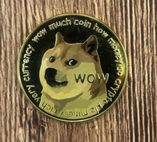 Physical Doge Coin Commemorative Coin Gold Color Collection Collectible. Digital