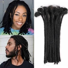 Loc Extensions Human Hair Dreadlock Extensions Human 8inch/30strands 0.6cm 1B