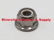 M8-1.25 Stainless Flange Nylon Insert Lock Stop Nuts / Nut nylock M8x1.25