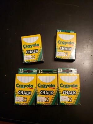 Crayola 5 Pack, 12 Count White Chalk.