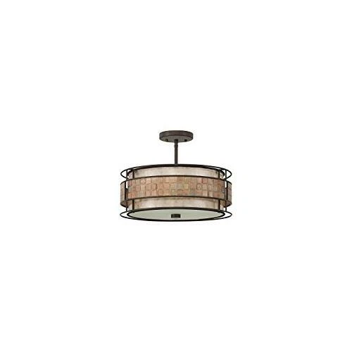 Quoizel MC842SRC 3-Light Laguna Semi-Flush Mount in Renaissance Copper - Picture 7 of 10
