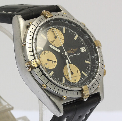    Breitling Herren Uhr Stahl / Gold Automatik Chronograph Chronomat Armbanduhr