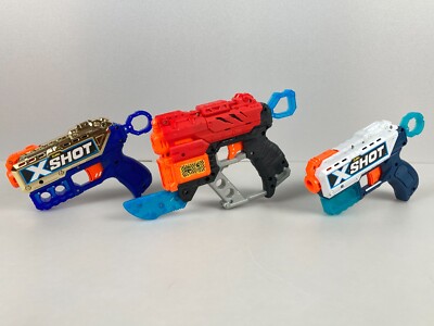   X-Shot  Excel  Kickback and Extinct Foam Dart Blaster Set of 3 - BUNDLE
