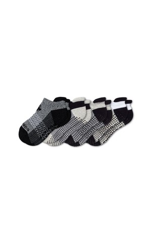 Bombas Youth Gripper Ankle Socks Ages 5-11 NIP Pack Of 4