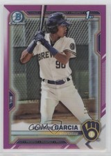 2021 Bowman Chrome Prospects Fuchsia Refractor /199 Eduardo Garcia #BCP-191 4vy