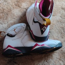 Jordan Air Jordan 7 Retro Cardinal White Black Red Gold Leather Mid Top Sneakers