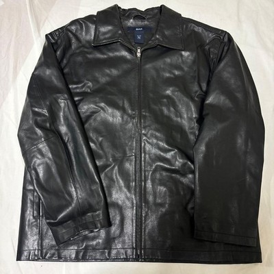 beautiful OLD GAP cowhide leather jacket XL old gap black