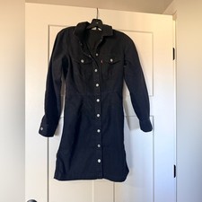 Levi  s Dark Wash Denim Mini Dress XS Long Sleeve