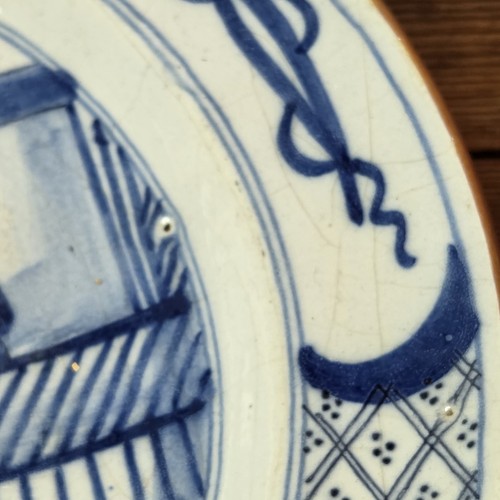 03L12 ANCIENNE ASSIETTE DE DELFT CHARGER HOLLANDE XVIII DECORS CHINOIS CAMAIEU - Photo 3 sur 7