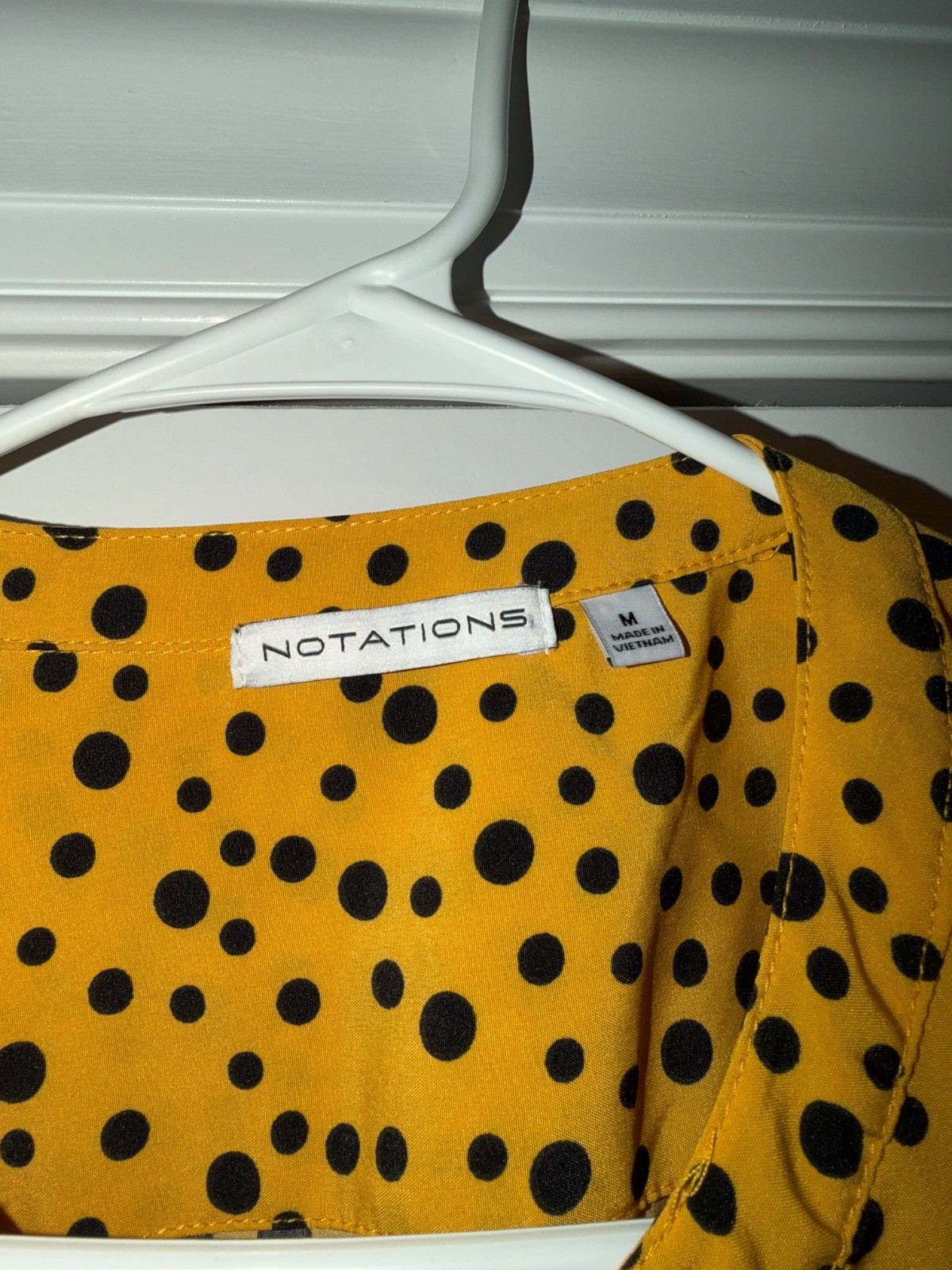 NOTATIONS Yellow Blouse Size M - image 2