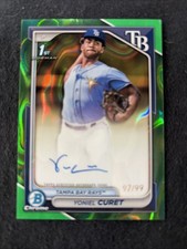 2024 Bowman Chrome Yoniel Curet Green Auto Refractor 97/99