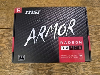 MSI AMD Radeon RX 570 8GB GDDR5 OC Edition GPU - Tested & Excellent Condition