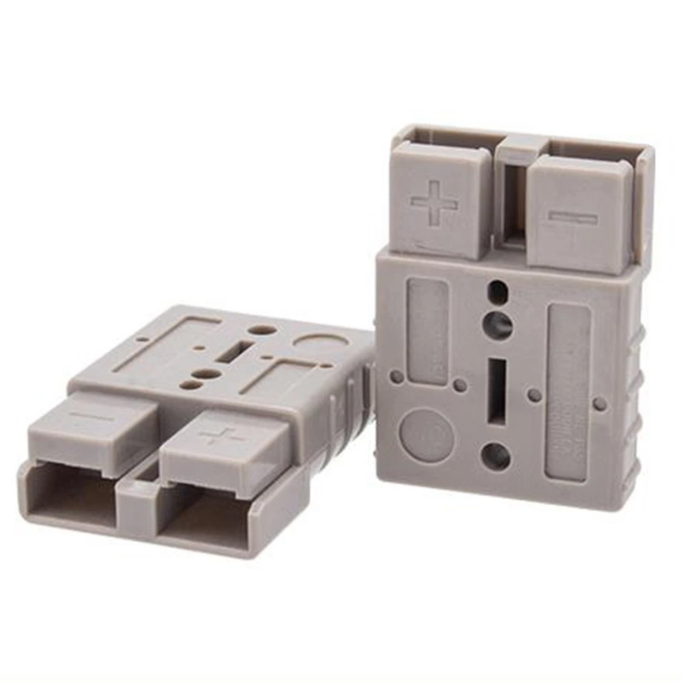 Muletto Batteria Connettore Presa 1 Paio 48x37mmx16mm 50A Rame Argento - Immagine 2 di 4