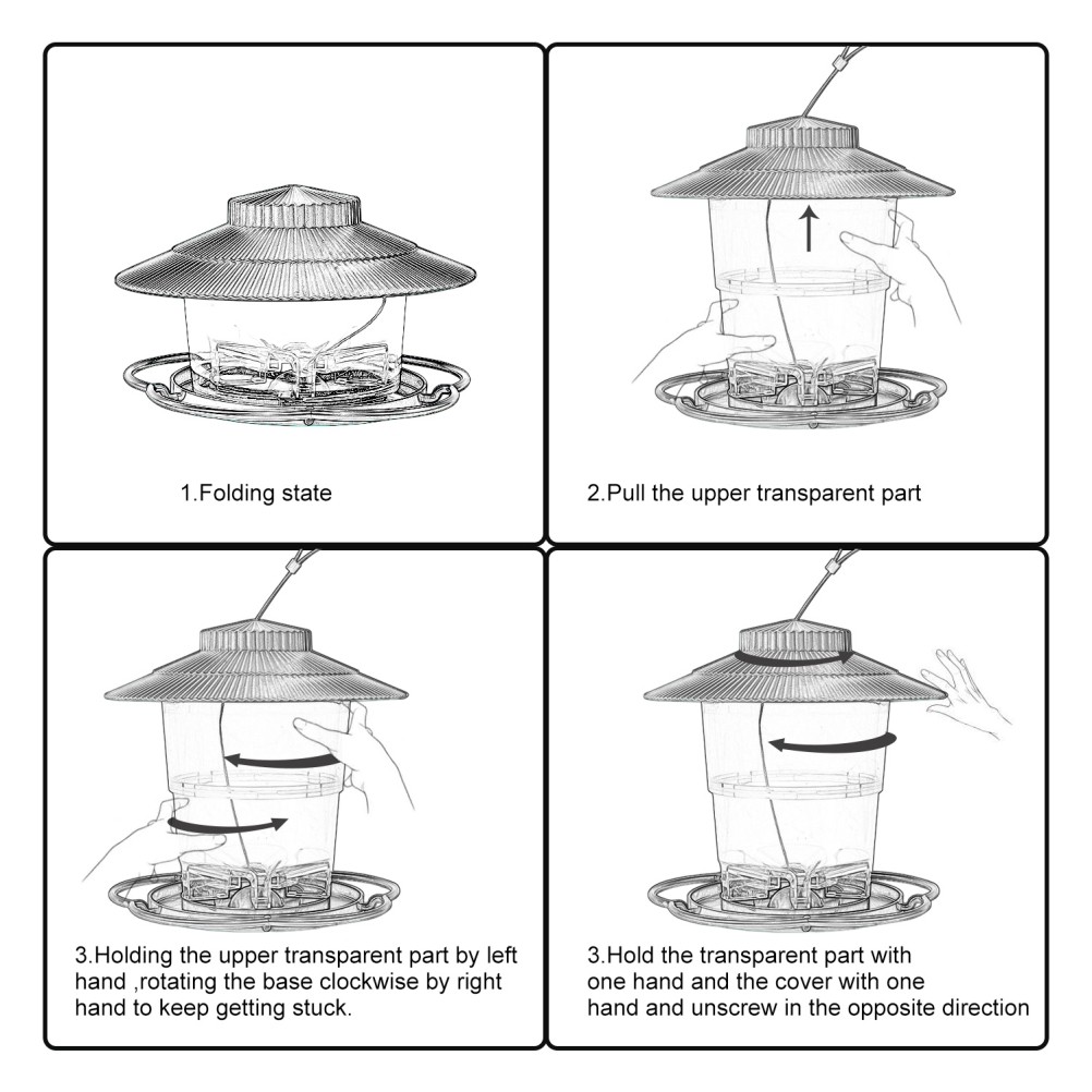 Foldable Bird Feeders For Outside Portable Proof Birds Feeder Hanging Bird